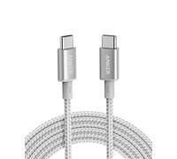 Anker USB C to USB C Charger Cable (10ft/3m), 100W USB 2.0 Type C Cable, Fast Charging Power for iPhone 16/15 Series, MacBook Pro 2020, iPad Pro 2020, iPad Air 4, Galaxy S21, Pixel and More(Silver)