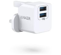 Anker USB Plug Charger PowerPort mini Dual Port USB Charger Super Compact Wall Charger 2.4A Output Phone Charger