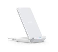 Anker Wireless Charger, PowerWave Stand, Qi-Certified for iPhone 17/16/15/14/13/12 Series, SE, 11, 11 Pro, 11 Pro Max, XR, Xs Max, 10W Fast-Charging Galaxy S20 S10 S9 S8, Note 10 (No AC Adapter)