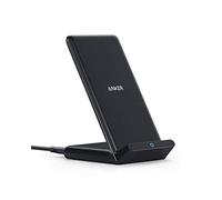 Anker Wireless Charger, PowerWave Stand, Qi-Certified for iPhone 17/16/15/14/13/12 Series, SE, 11, 11 Pro, 11 Pro Max, XR, Xs Max, 10W Fast-Charging Galaxy S20 S10 S9 S8, Note 10 (No AC Adapter)