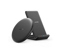 Anker Wireless Chargers Bundle, PowerWave Pad & Stand Upgraded, Qi-Certified, Fast Charging iPhone SE, 11, 11 Pro, 11 Pro Max, Xs Max, XR, XS, X, 8, Galaxy S20 S10 S9, Note 10 Note 9 (No AC Adapter)
