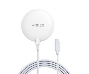 Anker Wireless Magnetic Charger 1.5 m Integrated USB-C Cable, PowerWave Base Pad Lite Magnetic Solo for iPhone 12/12 Pro/12 PRO Max/12 Mini (No AC Adapter)