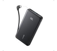 Anker Zolo 10000mAh Powerbank 22.5W Fast Charging with Built-in USB-C Cable A110D, Black