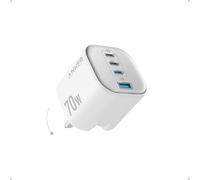 Anker Zolo 70W Fast usb c Charger, 4-Port Folable Laptop Adapter Plug | Compact and Stable Design, For iPhone 17/16 Series, MacBook Air, iPad, Pixel, Galaxy, and More (Cable Not Included) (White)