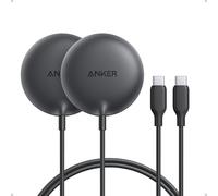 Anker Zolo Magnetic Wireless Charger, 2-Pack Qi2 Certified 15W MagSafe-Compatible Wireless Charging Pad, for iPhone 17/16/15/14/13 Series, AirPods, and More (Not for Pixel, Adapter Not Included)