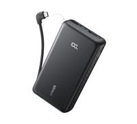 Anker Zolo Power Bank 20K mAh 22.5W Fast Charging, Built-In USB-C Cable Black