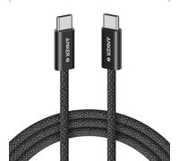 Anker Zolo USB C to USB C Cable, Braided and Dirt-Free Type-C Fast Charging Cable, Slim Connector, for MacBook Pro, iPhone 17/16/15, iPad Pro, Samsung Galaxy,and More (240W) (Black, 6FT/1.8m)
