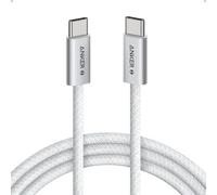 Anker Zolo USB C to USB C Cable, Braided and Dirt-Free Type-C Fast Charging Cable, Slim Connector,for MacBook Pro, iPhone 17/16/15, iPad Pro, Samsung Galaxy,and More (240W) (White, 6FT/1.8m)