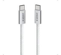 Anker Zolo USB C to USB C Cable, Braided and Dirt-Free Type-C Fast Charging Cable, Slim Connector,for MacBook Pro, iPhone 17/16/15, iPad Pro, Samsung Galaxy,and More (240W) (White, 3FT/0.9m)