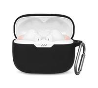 Ankersaila Case Compatible with JBL Tune 130NC TWS,Shock Drop Proof Soft Silicone Protections Case Cover (Black)