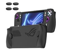 Ankersaila Case Compatible with ROG Ally,Thickened Soft Silicone Shockproof and Anti-Scratch Protective Cover with with 4 Rocker Caps (Dark)