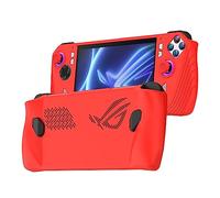 Ankersaila Case Compatible with ROG Ally,Thickened Soft Silicone Shockproof and Anti-Scratch Protective Cover with with 4 Rocker Caps (Red)