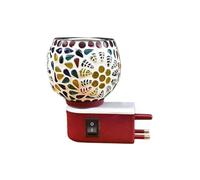 ANKEV Ceramic Electric Incense Burner, Multi-Purpose Kapoor Dani Camphor Burner with on/Off Switch to Toggle Between Burner and Lamp, Essential Oil Diffuser, Aroma Diffuser, Night Camphor Diffuser