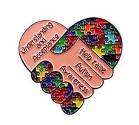 Ankexin Brooches for Women,Autism Awareness Pins Badges Brooch For Women Men Puzzle Love Lapel Pin Help Raise Autism Awareness Theme Jewelry
