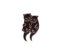Ankexin Brooches for Women Charming Sea Otter Hug the Ice Block Lapel Pin Cartoon Otter Badge Enamel Jewelry Gift Size Reference Picture Size Reference Picture Metal No