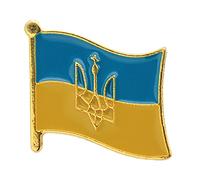 Ankexin Brooches for Women,National Emblem Ukraine Brooches Ukrainian Flag Territory Map Pins Symbol National Rejuvenation in Ukraine Alloy Badge