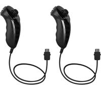 Ankey 2Packs Nunchuck Controller Remote Replacement for Nintendo Nunchuk Wii Wii U Console Black