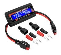 ANKG 150A Power Analyzer, High Precision RC with Digital LCD Screen for voltage (V) current (A) Power (W) Charge(Ah) and Energy (Wh) Measurement Two sets of 45amp Power pole Connectors are connected a