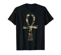 Ankh Cross Camo Egyptian African Pride Value Graphic T-Shirt