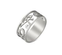 Ankh Cross Ring Key of Life Eye of Horus Ancient Egyptian Egypt Symbol Protection Amulet Jewelry Religion Gift for Women Men (silver, 7)