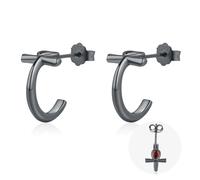 Ankh Cross Stud Earrings 925 Sterling Silver Ankh Half Hoop Huggie Earrings for Gilrs Egyptian Earrings Jewellery for Women Men