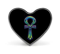Ankh Egyptian Symbol Ancient Egypt Badge Heart Shape Cute Brooch Pins Button Badges for Backpack Jackets Hats Decor