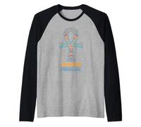 Ankh Eternal Life Ancient Egyptian Symbol African Heritage Raglan Baseball Tee