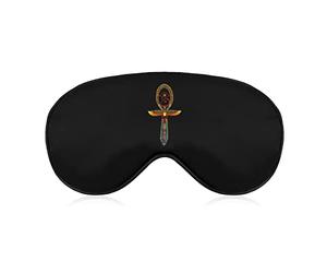 Ankh Eyes of Horus Egyptian Eye Mask with Adjustable Strap for Men and Women Night Sleeping Travel Nap