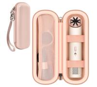 ANKHOH Carring Case for Dyson HushJet Mini Fan, PU Travel Bag, Pink | Fan Case with Mesh Accessory Pocket and Handle for Organized Home and Travel Storage, Case Only