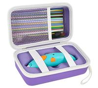 ANKHOH Case Compatible with 3Doodler Start+ Essentials (2025) for 3D Pen Set for Kids, Storage Organizer Holder for Printing Filament Refill and Micro-USB Charger (Box Only) (Purple)