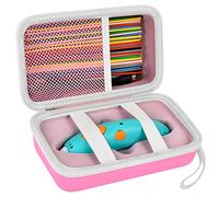 ANKHOH Case Compatible with 3Doodler Start+ Essentials (2025) for 3D Pen Set for Kids, Storage Organizer Holder for Printing Filament Refill and Micro-USB Charger (Box Only) (Pink)