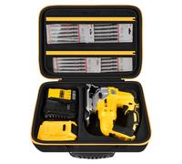 ANKHOH Case for DEWALT 20V MAX XR Jig Saw DCS334B/ DCS335B, Jigsaw Power Tool Storage Bag for Skill Saw Blade, Battery and Charger Accessories Holder with Handle and Shoulder Strap (Box Only)
