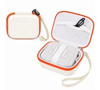 ANKHOH Case for JBL Go 4 / Go 3/3 Eco Bluetooth Speaker, Hard EVA Shell with Mesh Storage Pocket & Carrying Strap - Durable Design for Outdoor, Camping, Travel- Case Only (White)