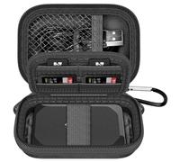 ANKHOH Compact Case for Crucial X9 Pro/ X10 Pro/ X9 1TB 2TB 4TB SSD, Hard EVA Shell Organizer with 8 SD Card Slots & Cable Pocket for Outdoor Photography Gear-Black (Case Only)