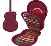 ANKHOH Guitar Pick Holder Case Compatible with Fender/for Acoustic/ChromaCast/D'Addario/JIM DUNLOP/Bolopick/UNLP MUSICAL INSTRUMENT, 63+ All Size Plectrums Storage Picks Box, Bag Only (Burgundy)