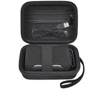 ANKHOH Hard Carrying Case for JBL Go 5 Go 4 Go 3 Portable Bluetooth Speaker, Speaker Storage Bag with Mesh Pocket, Elastic Strap, Detachable Handle for Travel and Outdoor (Black, Case Only)