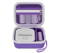 ANKHOH Label Maker Case for Memoking T02/ for Phomemo M02/ M02S/ M02 Pro/ Q30S/ for Nelko PM230/ for Anycash/for Ponek Mini Pocket Printer, Portable Sticker Paper Storage Holder - Box Only (Purple)