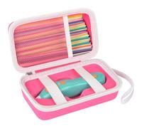 ANKHOH Organizer Case for 3Doodler Start+ Essentials 3D Pen for Kids, EVA Shell/Wrist Strap, Drop-Proof Water-Resistant, Stores for 3d Pen Filament USB for Travel/Home/School (Rose, Case Only)