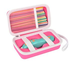 ANKHOH Organizer Case for 3Doodler Start+ Essentials 3D Pen for Kids, EVA Shell/Wrist Strap, Drop-Proof Water-Resistant, Stores for 3d Pen Filament USB for Travel/Home/School (Rose, Case Only)