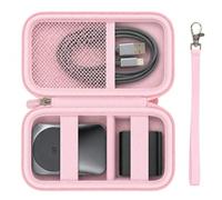 ANKHOH Travel Case for Anker Prime 3-in-1 Wireless Charging Station Pink | EVA Carrying Bag with Compartments for Foldable MagSafe Qi2 Charger & Cables,Case Only
