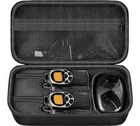 ANKHOH Walkie Talkie Case Holder for 50 Channel GMRS Two-Way Radio, Long Range Handheld Mobile Radios Hard Storage Carrying Box for Rechargeable Batteries, Charger and Headset, Black(Bag Only)