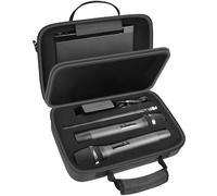 ANKHOH Wireless Microphone Case for JBL for Singing for TONOR for Shure for Bietrun for ALPOWL Two Microphone System DIY Foam Fits for Different Size Mic, Receiver, Audio Cable(Box Only) (Black)