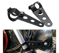 Anki HappiGo 32-43mm Motorcycle Headlight Mount Bracket Clamp Fork Ear for Motorcycle Chopper Cafe Racer (Black)