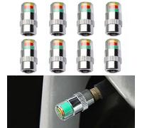 ANKI HAPPIGO 4Pcs 45 PSI Car Tire Pressure Monitor Valve Stem Caps Sensor Indicator Easy to Read 3 Color Eye Alert