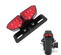 Anki HappiGo Motorcycle LED Tail Light with Brake & Turn Signals, Integrated Running Light & License Plate Bracket for Harley, Honda, Yamaha, Suzuki, Kawasaki, 12V for Motorbikes, ATVs（Red）