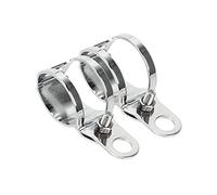 Anki HappiGo1 Pair Motorbike Turn Signals Mount Bracket Front Fork Indicator Mounts Clamp Holder Support for 30-45mm Front Fork Accessories (Turn Signal Brackets-Silver)