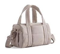 ANKICK Mini Puffer Gym Bag with Bottle Holder, Small Duffle Bags Crossbody for Women Men Workout Bag for Travel Sports, Camel