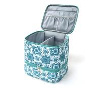 ANKICK Nail Polish Organizer Aesthetic Nail Organizers and Storage, Bow Nail Supplies Kit Organizer Travel Carrying Case for Manicure Tools (2 Layer-Floral C)