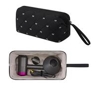 ANKICK Quilted Hair Tools Travel Case, Bow Storage Bag for Hair Dryer Compatible with Dyson Airwrap and Shark FlexStyle, Coquette Hair Dryer Bag Organizer