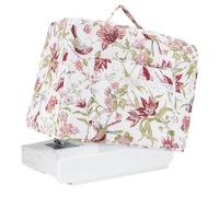 ANKICK Sewing Machine Cover,Quilted Boho Floral Fabric Dust Cover with Pocket,Puffer Sewing Accessories and Supplies